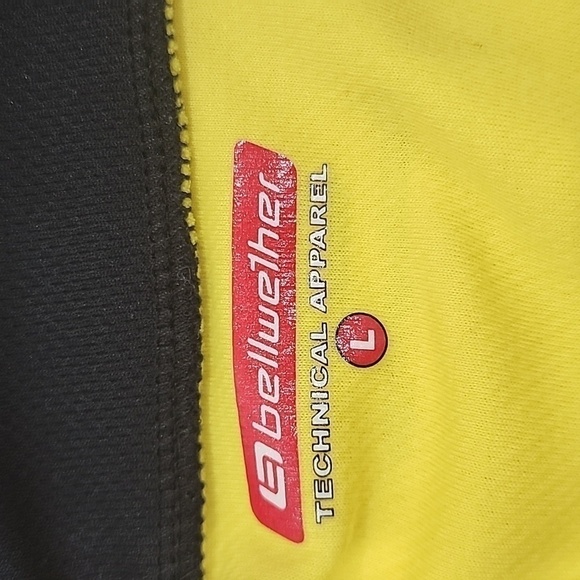 Bellwether Yellow/Black 1/4 Zip Lightweight Cycling Pullover Jacket Size L - Picture 5 of 6